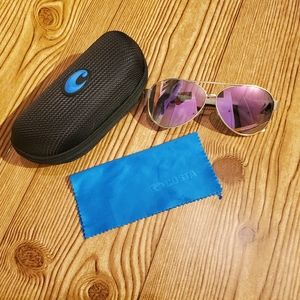 Gold and Pink Costa Sunglasses